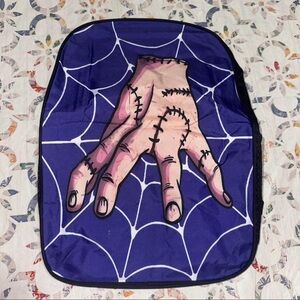 Wednesday Addams Hand Backpack with Spider Web Design NWOT
